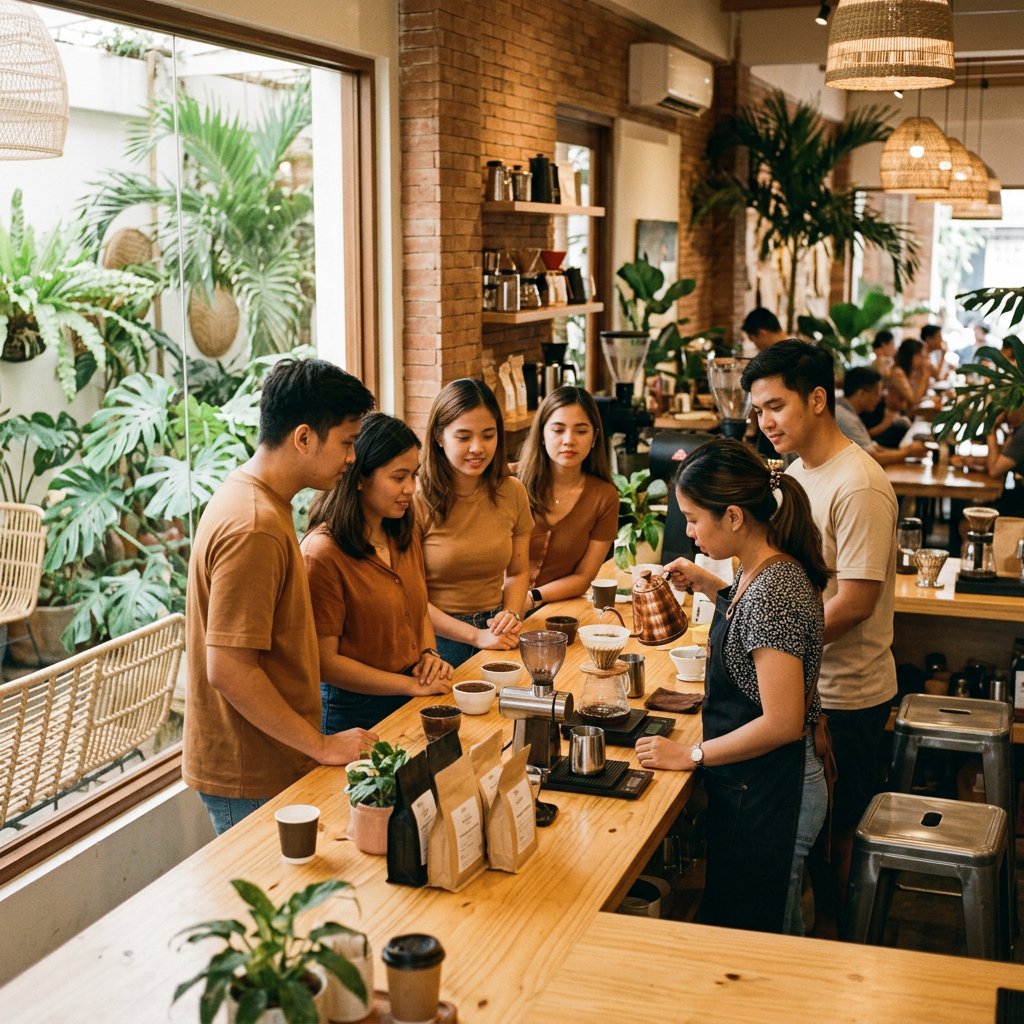 Community brew bar gathering